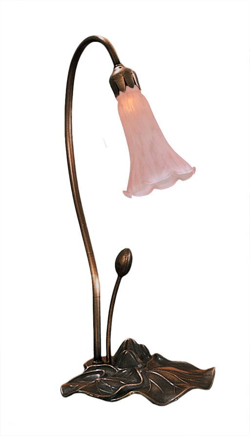 Meyda Tiffany - 13447 - One Light Accent Lamp - Pink Pond Lily - Custom,Chrome