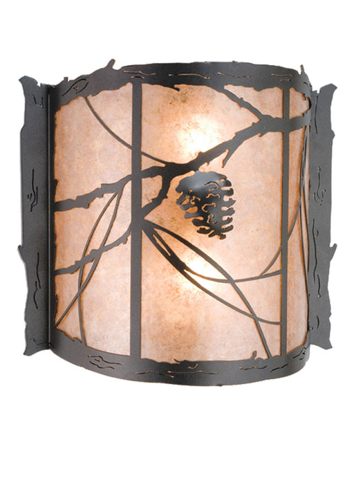 Meyda Tiffany - 13875 - Two Light Wall Sconce - Whispering Pines - Pewter
