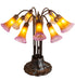 Meyda Tiffany - 14429 - Ten Light Table Lamp - Amber/Purple Pond Lily - Amber/Purple
