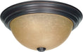 Nuvo Lighting - 60-1256 - Two Light Flush Mount - Mahogany Bronze / Champagne