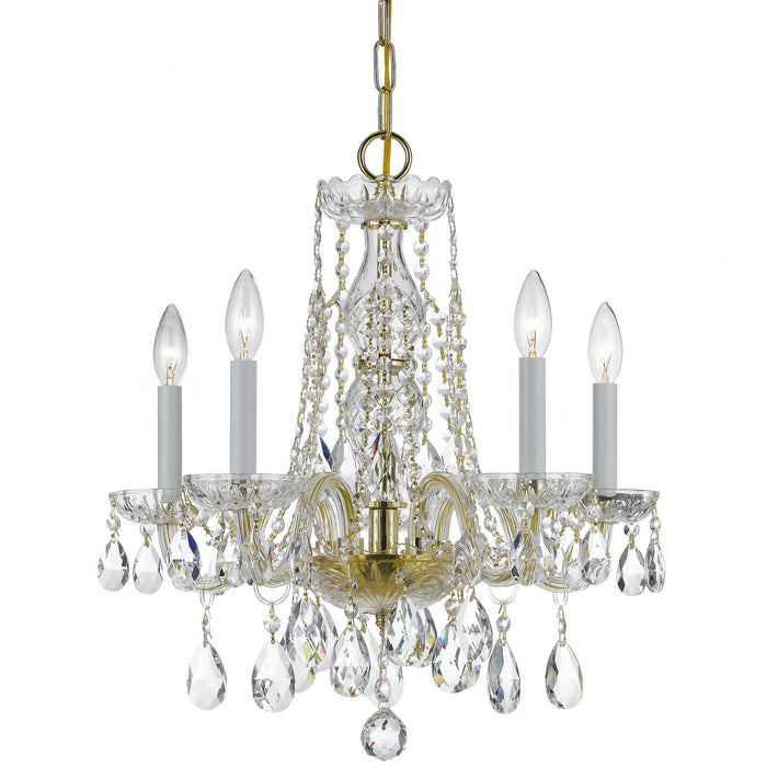 Crystorama - 1061-PB-CL-S - Five Light Mini Chandelier - Traditional Crystal - Polished Brass