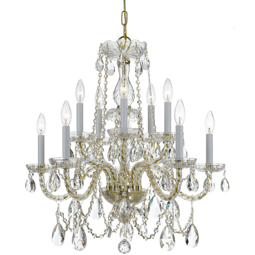 Crystorama - 1130-PB-CL-S - Ten Light Chandelier - Traditional Crystal - Polished Brass