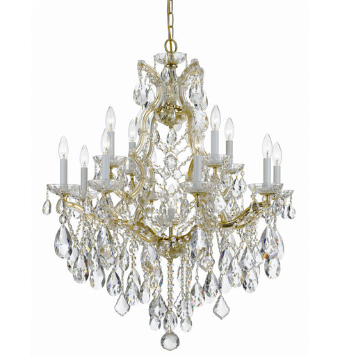 Crystorama - 4413-GD-CL-S - 13 Light Chandelier - Maria Theresa - Gold