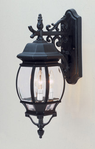 Trans Globe Imports - 4054 BK - Three Light Wall Lantern - Francisco - Black