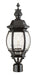 Trans Globe Imports - 4061 BK - Three Light Postmount Lantern - Parsons - Black