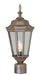 Trans Globe Imports - 4096 RT - One Light Postmount Lantern - San Rafael - Rust