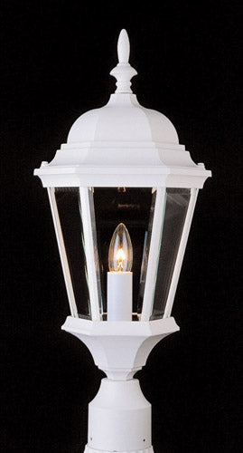 Trans Globe Imports - 4260 WH - One Light Postmount Lantern - San Rafael - White