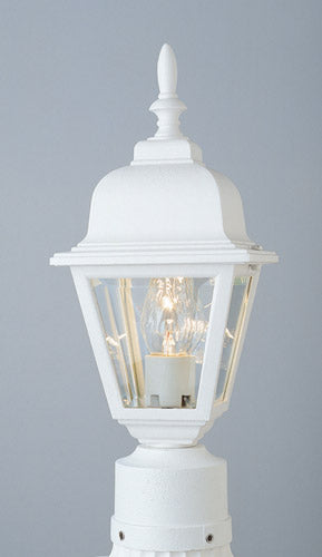 Trans Globe Imports - 4414 WH - One Light Postmount Lantern - Argyle - White