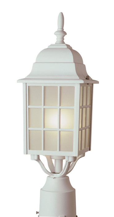 Trans Globe Imports - 4421 WH - One Light Postmount Lantern - San Gabriel - White