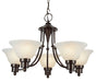 Trans Globe Imports - 6545 WB - Five Light Chandelier - Perkins - Weathered Bronze