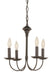 Trans Globe Imports - 9014 BK - Four Light Chandelier - Candle - Black