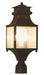 Trans Globe Imports - 45634 WB - Two Light Postmount Lantern - Santa Ines - Weathered Bronze