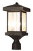 Trans Globe Imports - 45644 WB - Two Light Postmount Lantern - Santa Cruz - Weathered Bronze