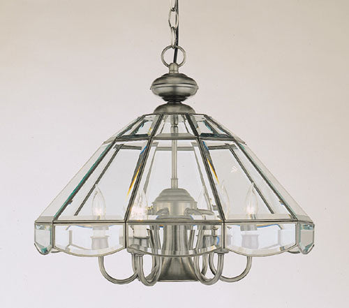 Forte - 3054-07-34 - Mini Chandeliers - Glass Shade - Antique Pewter B - Antique Pewter