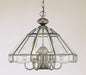 Forte - 3054-07-34 - Mini Chandeliers - Glass Shade - Antique Pewter B - Antique Pewter
