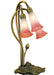 Meyda Tiffany - 14813 - Three Light Accent Lamp - Pink/White Pond Lily - Mahogany Bronze
