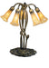 Meyda Tiffany - 14931 - Five Light Accent Lamp - Amber Pond Lily - Craftsman Brown