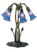 Meyda Tiffany - 14995 - Five Light Accent Lamp - Blue Pond Lily - Antique