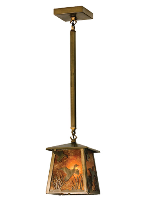 Meyda Tiffany - 15285 - One Light Pendant - Ducks In Flight - Antique Copper