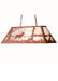Meyda Tiffany - 15304 - Six Light Oblong Pendant - Elk At Lake - Rust