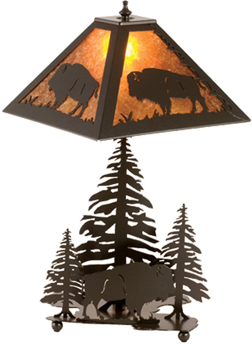 Meyda Tiffany - 15380 - Two Light Table Lamp - Buffalo - Timeless Bronze