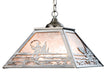 Meyda Tiffany - 15674 - Two Light Pendant - Fly Fishing Creek - Steel