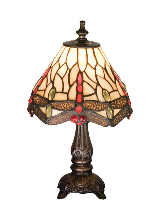 Meyda Tiffany - 17525 - One Light Mini Lamp - Tiffany Hanginghead Dragonfly - Wrought Iron
