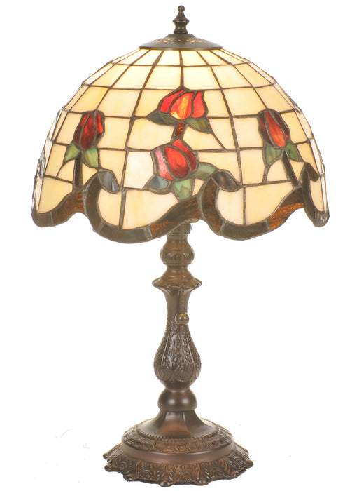 Meyda Tiffany - 19139 - One Light Accent Lamp - Roseborder - Antique Copper