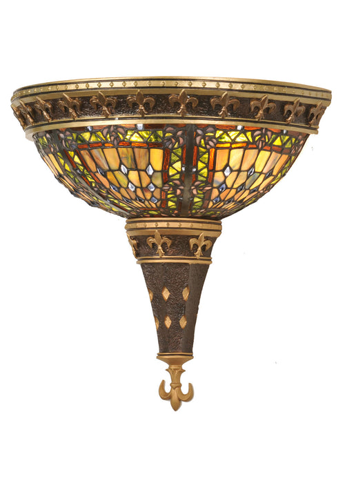 Meyda Tiffany - 19819 - Two Light Wall Sconce - Fleur-De-Lis - Verdigris