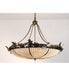 Meyda Tiffany - 22356 - Six Light Inverted Pendant - Greenbriar Oak - Antique Copper