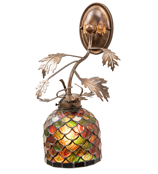 Meyda Tiffany - 22900 - One Light Wall Sconce - Oak Leaf - Antique Copper