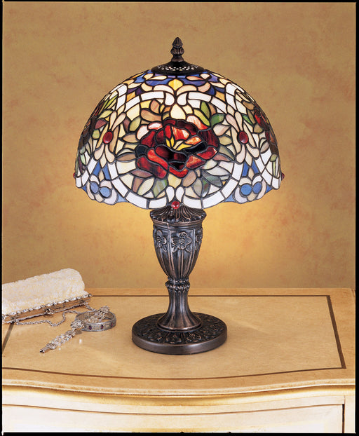 Meyda Tiffany - 26675 - One Light Accent Lamp - Renaissance Rose - Chrome
