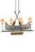 Meyda Tiffany - 26977 - Eight Light Chandelier - Personalized - Natural Wood,Tarnished Copper