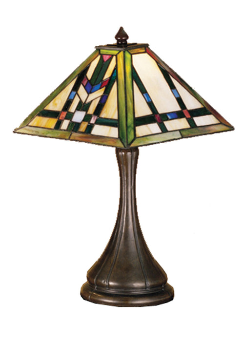 Meyda Tiffany - 31250 - One Light Accent Lamp - Prairie Wheat - Beige Burgundy Lt Blue Green