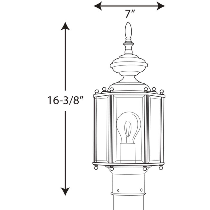 One Light Post Lantern-Exterior-Progress Lighting-Lighting Design Store