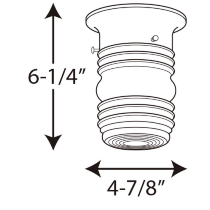 Utility Lantern Outdoor Flush Mount-Exterior-Progress Lighting-Lighting Design Store