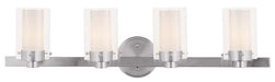 Livex Lighting - 1544-91 - Four Light Bath Vanity - Manhattan - Brushed Nickel
