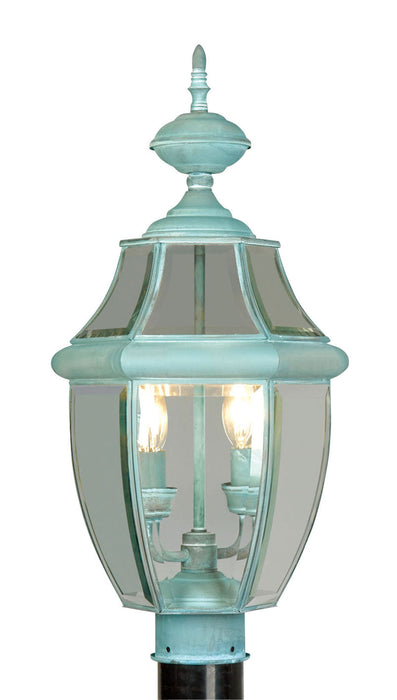 Livex Lighting - 2254-06 - Two Light Outdoor Post Lantern - Monterey - Verdigris