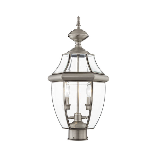 Livex Lighting - 2254-91 - Two Light Outdoor Post Lantern - Monterey - Brushed Nickel