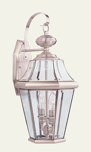 Livex Lighting - 2261-91 - Two Light Outdoor Wall Lantern - Georgetown - Brushed Nickel