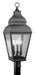 Livex Lighting - 2606-04 - Three Light Post-Top Lanterm - Exeter - Black