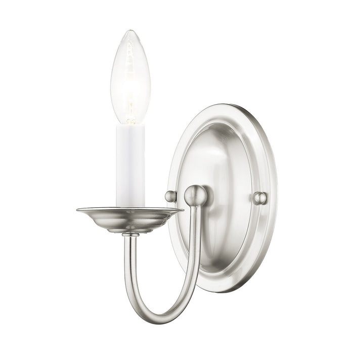 Livex Lighting - 4151-91 - One Light Wall Sconce - Home Basics - Brushed Nickel