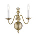 Livex Lighting - 5002-01 - Two Light Wall Sconce - Williamsburgh - Antique Brass