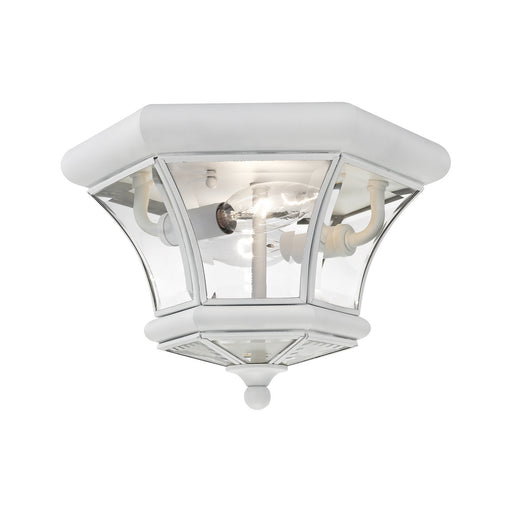 Livex Lighting - 7052-03 - Two Light Outdoor Ceiling Mount - Monterey/Georgetown - White