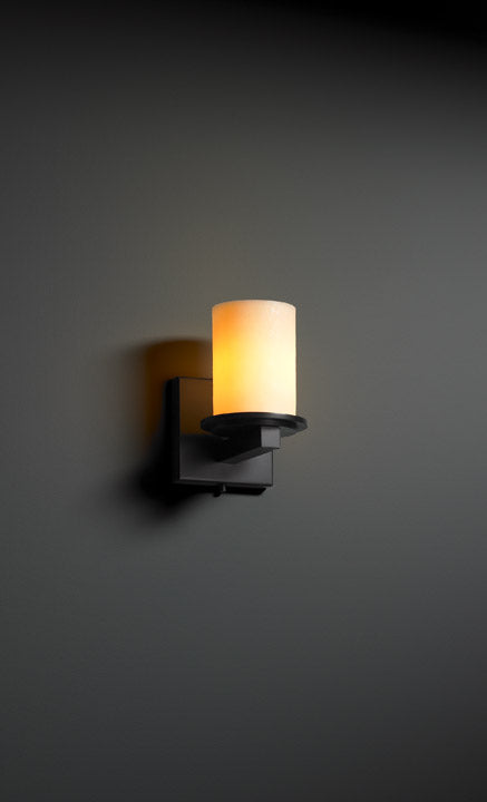 Justice Designs - CNDL-8771-10-CREM-MBLK - Wall Sconce - CandleAria - Matte Black