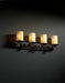 Justice Designs - CNDL-8774-10-AMBR-DBRZ - Four Light Bath Bar - CandleAria - Dark Bronze