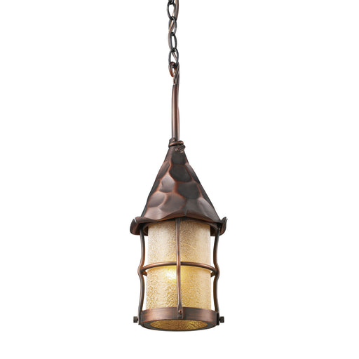Elk Lighting - 388-AC - One Light Outdoor Hanging Lantern - Rustica - Antique Copper