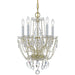 Crystorama - 1129-PB-CL-S - Five Light Mini Chandelier - Traditional Crystal - Polished Brass