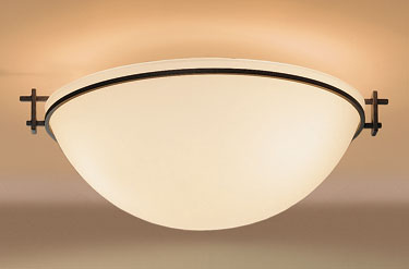 Hubbardton Forge - 124252-SKT-20-SS0050 - Three Light Semi-Flush Mount - Moonband - Natural Iron