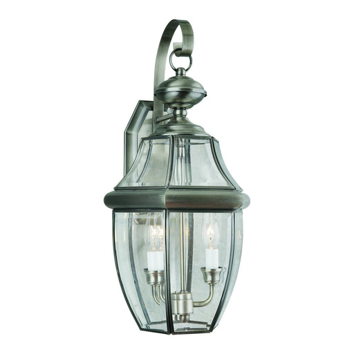 Forte - 1301-02-34 - Two Light Outdoor Lantern - Antique Pewter
